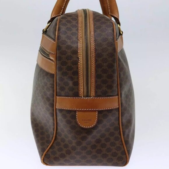 CELINE Macadam Canvas Boston Bag PVC Brown - Picture 14 of 16